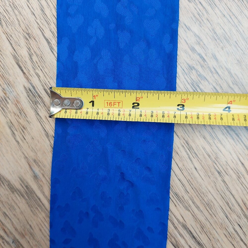 FREE WITH PURCHASE Wide blue satin sash tie belt - Picture 6 of 6